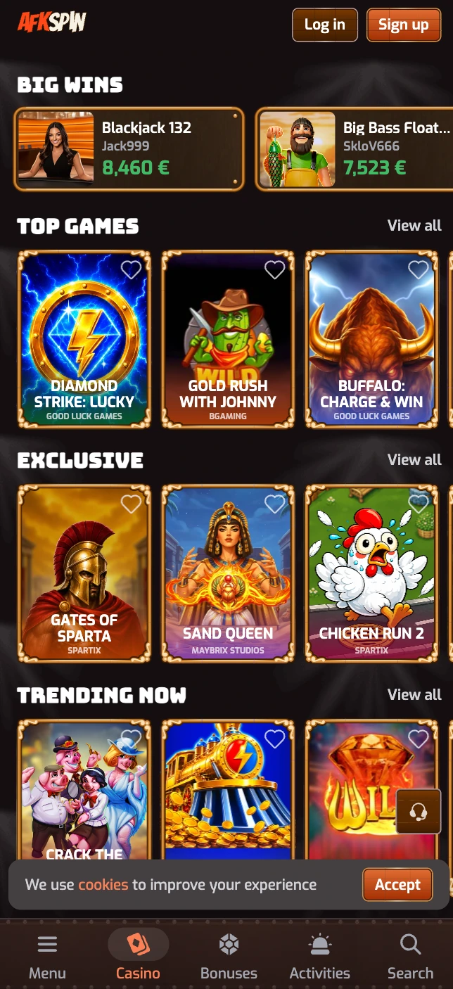 De AFKspin casino App